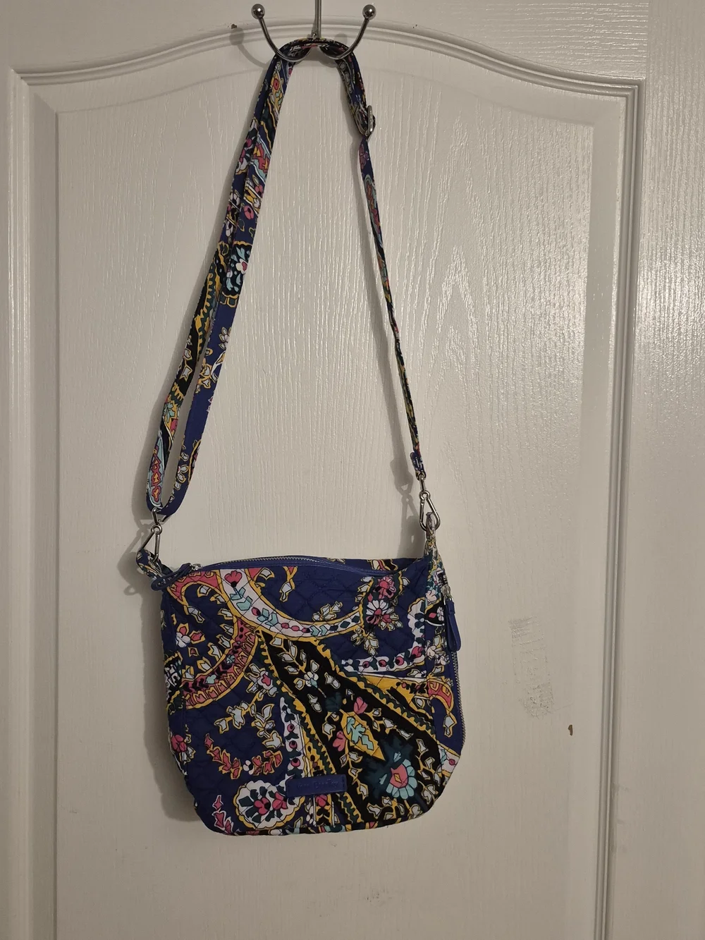 Vera Bradley Blue Floral Quilted Crossbody Bag
